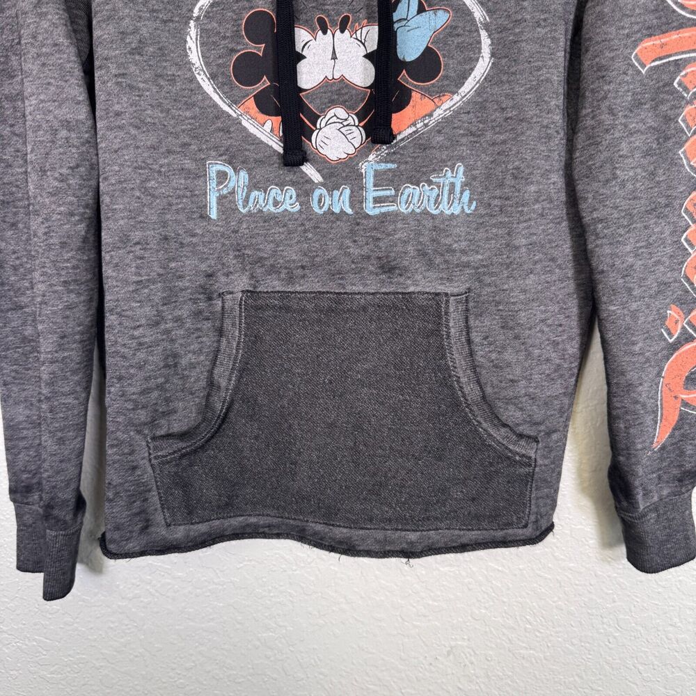 Disneyland Hoodie Womens Small Minnie Mickey Mouse Magical Place Burnout Sweater - Picture 6 of 11